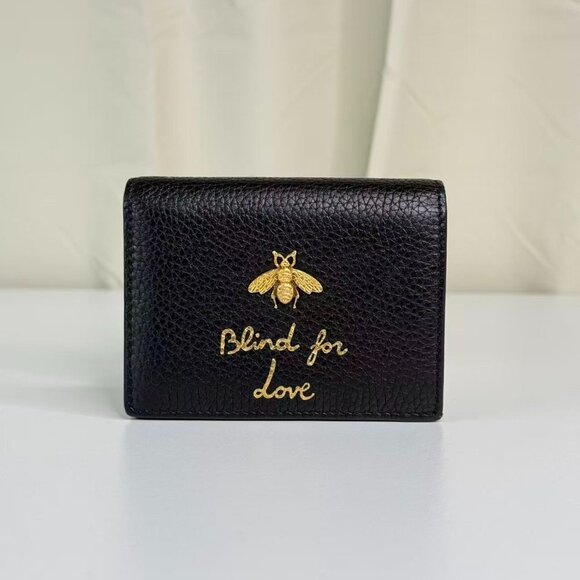 Gucci Black Bees Wallet - Picture 1 of 8
